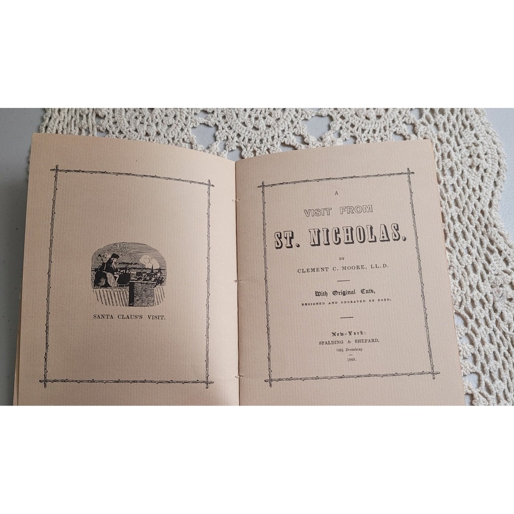 SAINT NICHOLAS recreation 1849 edition aka NIGHT BEFORE CHRISTMAS - Picture 3 of 6